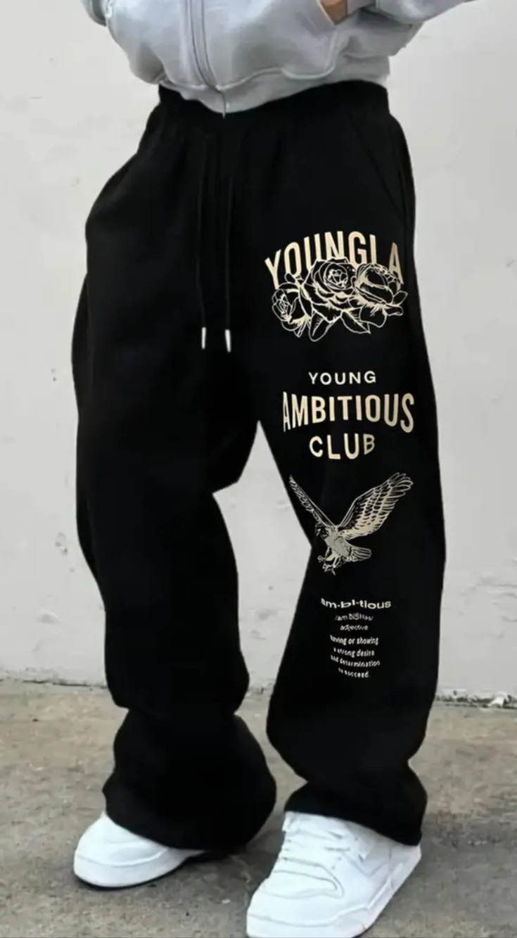 Young LA The Immortal black sweat pants joggers Size M Gym Streetwear Athletic